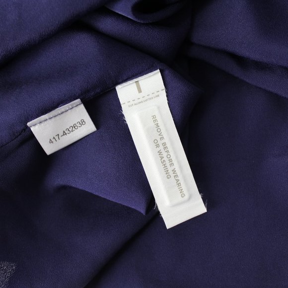 LOFT dress petite 00 00P Blue Embroidered Floral Hem Sleeveless Shift A-line - Picture 9 of 10